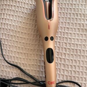 CHI Ceramic Spin N Curl Ceramic Rotating Curler Rose Gold 1 Inch